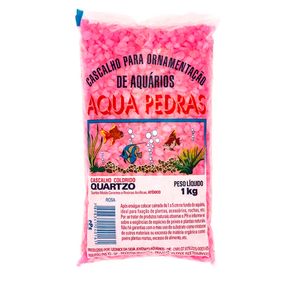 Cascalho para Aquário Quartzo Aqua Pedras Rosa 1kg